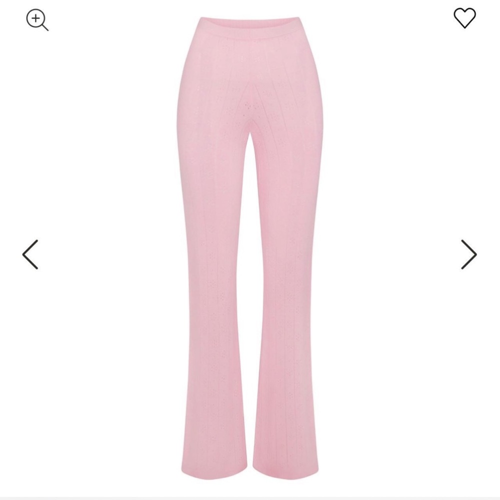 SKIMS Pink Flare Pants High-Waisted Stretch